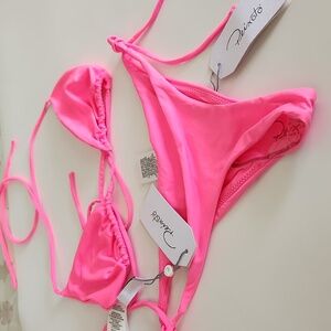 NWT Hot Pink Peixoto String Bikini Small